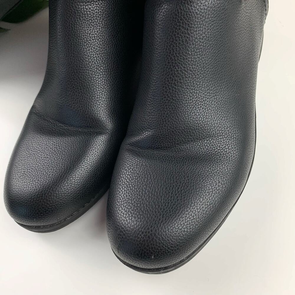 Nautica Gallaway Boots Tall Knee High Riding Black Faux Leather Women's 7.5 - Picture 2 of 10